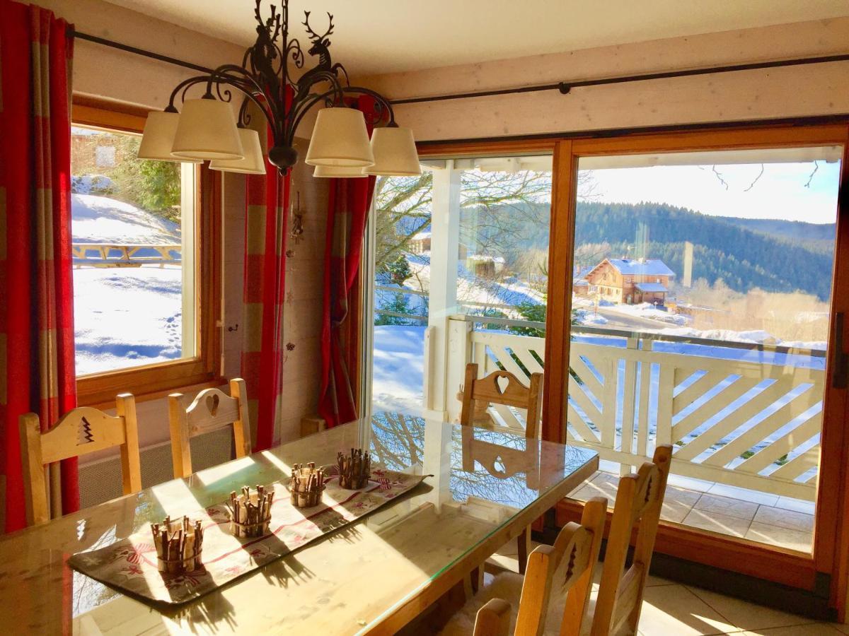 Chalet Le Flocon Bleu - Mauselaine Avec Vue Sur Le Lac De جوراردُميه المظهر الخارجي الصورة
