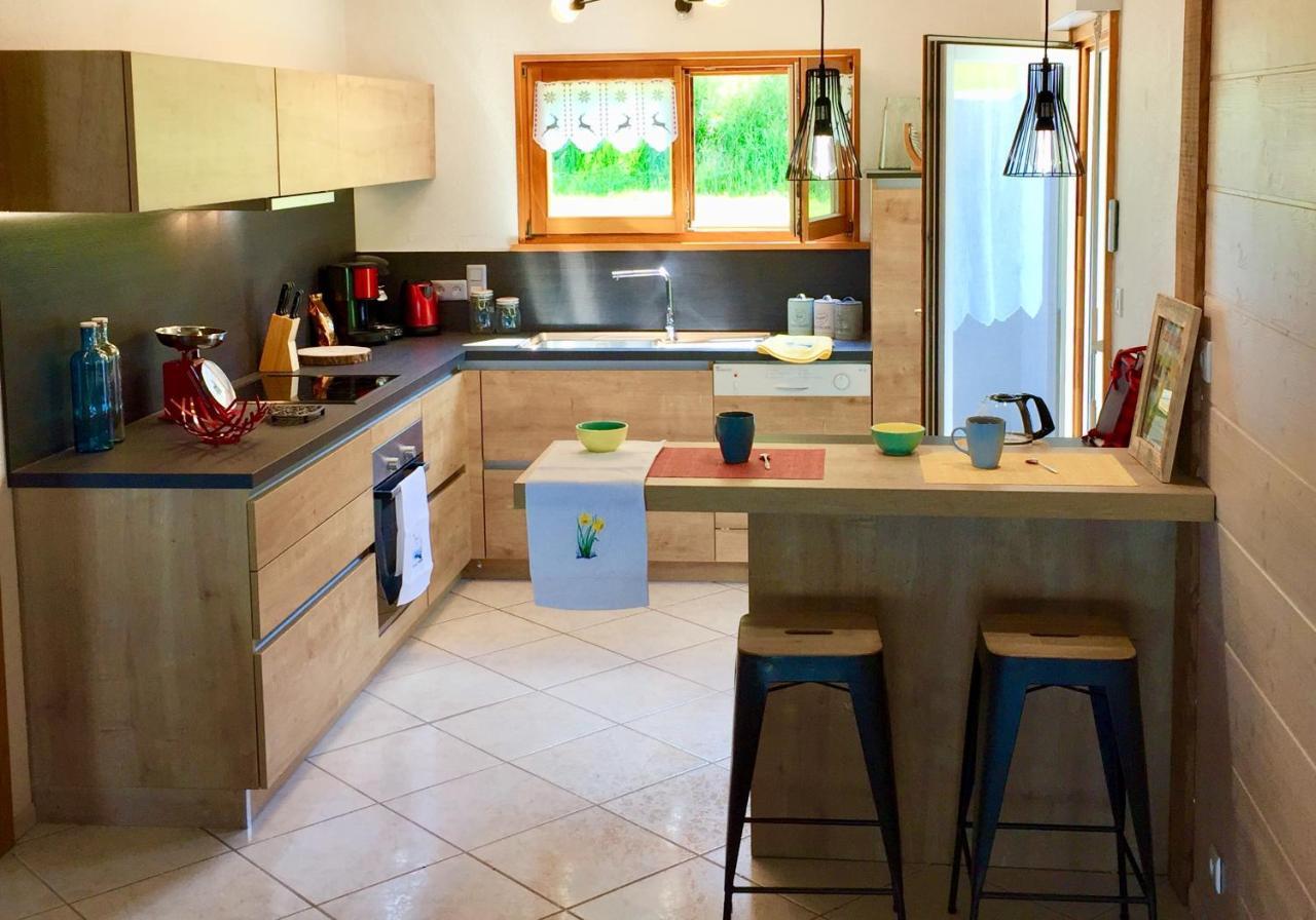 Chalet Le Flocon Bleu - Mauselaine Avec Vue Sur Le Lac De جوراردُميه المظهر الخارجي الصورة