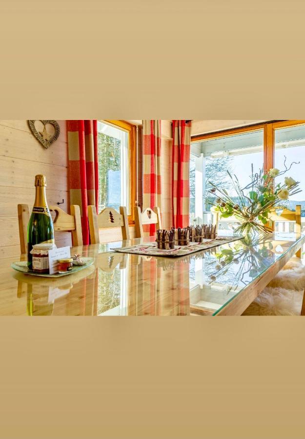 Chalet Le Flocon Bleu - Mauselaine Avec Vue Sur Le Lac De جوراردُميه المظهر الخارجي الصورة